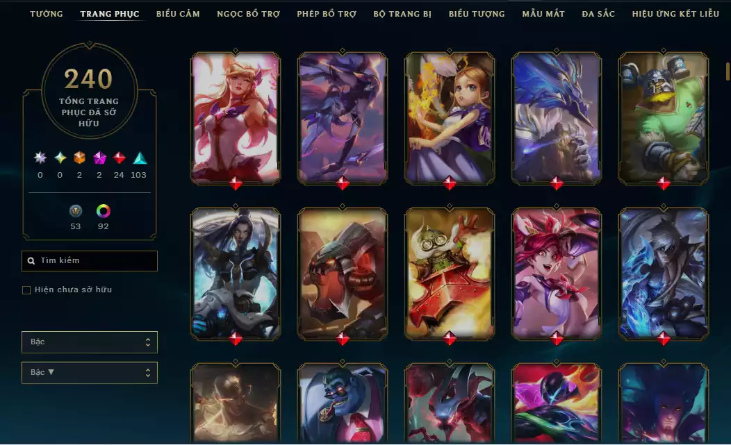 Ảnh Main Mid Leblanc + 9 trang phục - Nhiều Trang phục Đẹp mắt - Rank Elo Cao