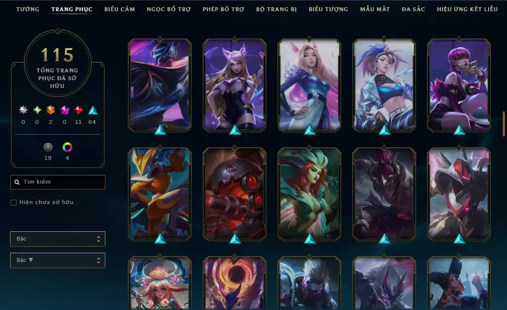 Ảnh Acc Unrank - Main Top - Nhiều Trang Phục Top - TFT YaSuo Long Kiếm Tí Nị Tím 💜