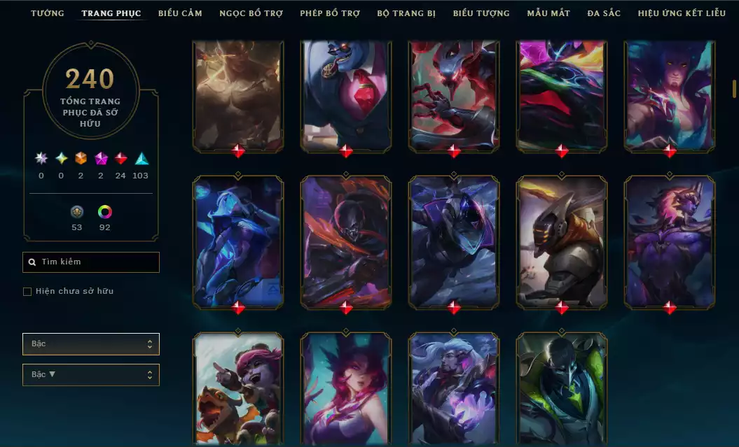 Ảnh Main Mid Leblanc + 9 trang phục - Nhiều Trang phục Đẹp mắt - Rank Elo Cao