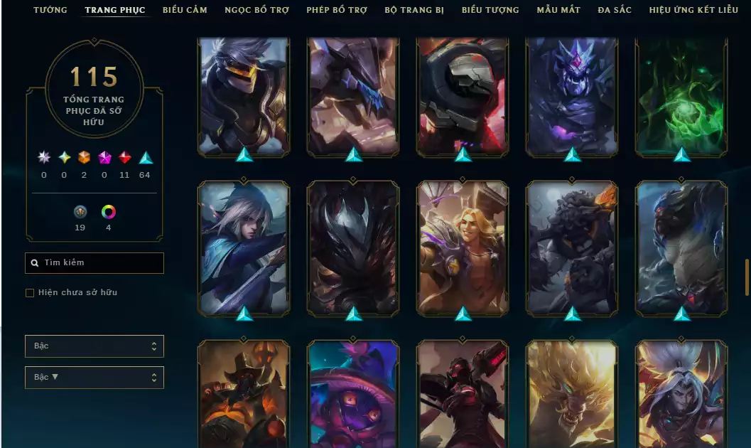 Ảnh Acc Unrank - Main Top - Nhiều Trang Phục Top - TFT YaSuo Long Kiếm Tí Nị Tím 💜