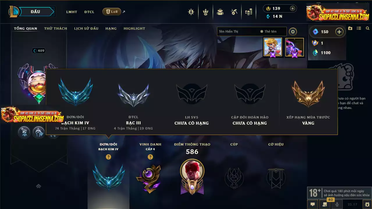 Main LeeSin Nhiều Trang Phục - TFT ComBo Ezreal Tí Nị Tím + Chưởng Lực - Đa Sắc Đẹp