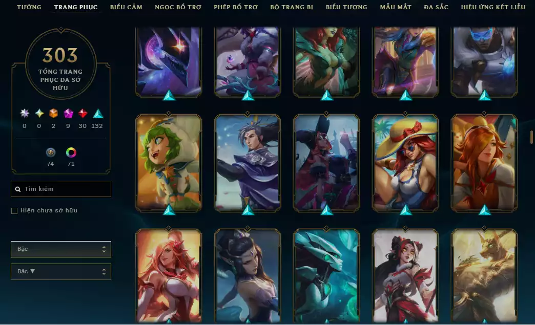 Ảnh (6 Hàng Hiệu) Main Yasuo - 9 Skin - 1 triệu659 Thông Thạo Yasuo - Khung Trang Phục - TFT Nhiều Pet