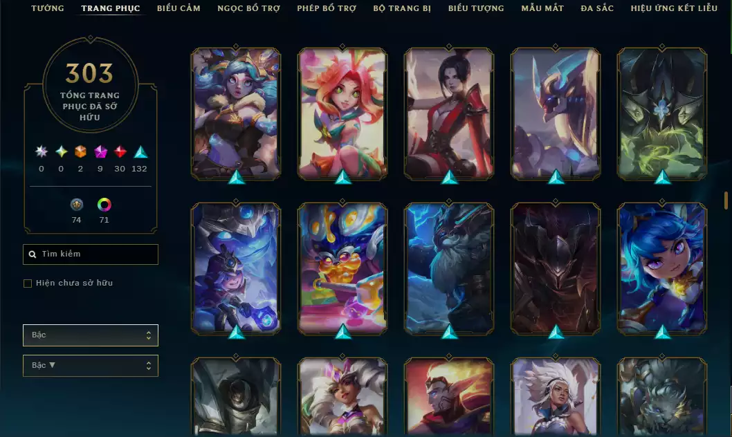 Ảnh (6 Hàng Hiệu) Main Yasuo - 9 Skin - 1 triệu659 Thông Thạo Yasuo - Khung Trang Phục - TFT Nhiều Pet