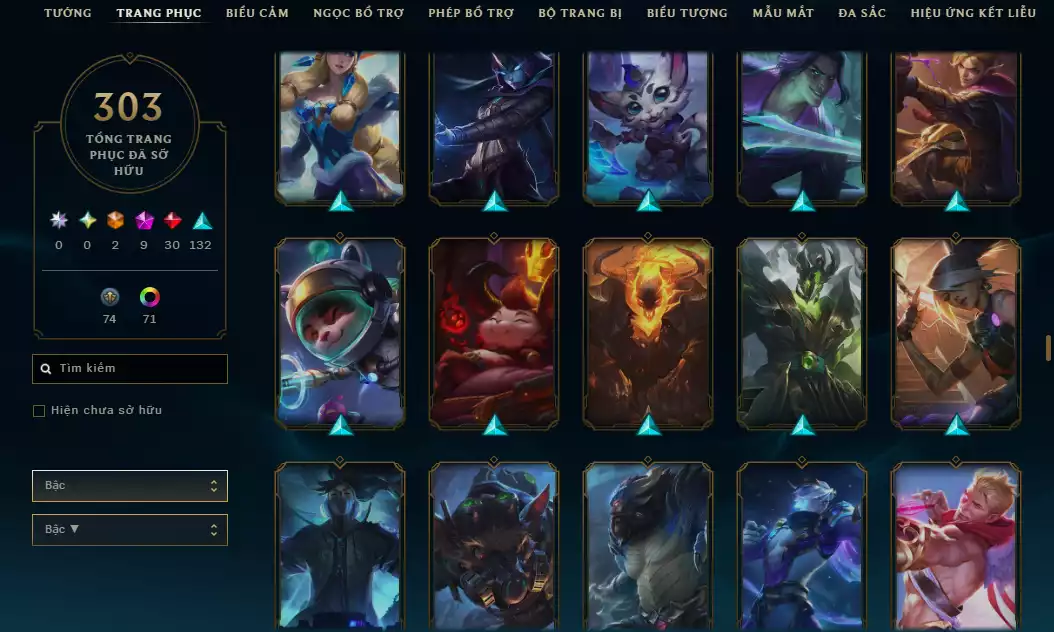 Ảnh (6 Hàng Hiệu) Main Yasuo - 9 Skin - 1 triệu659 Thông Thạo Yasuo - Khung Trang Phục - TFT Nhiều Pet