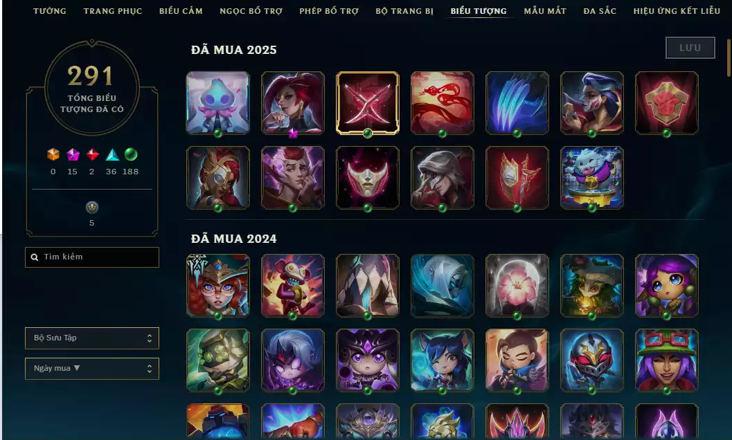 Ảnh (6 Hàng Hiệu) Main Yasuo - 9 Skin - 1 triệu659 Thông Thạo Yasuo - Khung Trang Phục - TFT Nhiều Pet