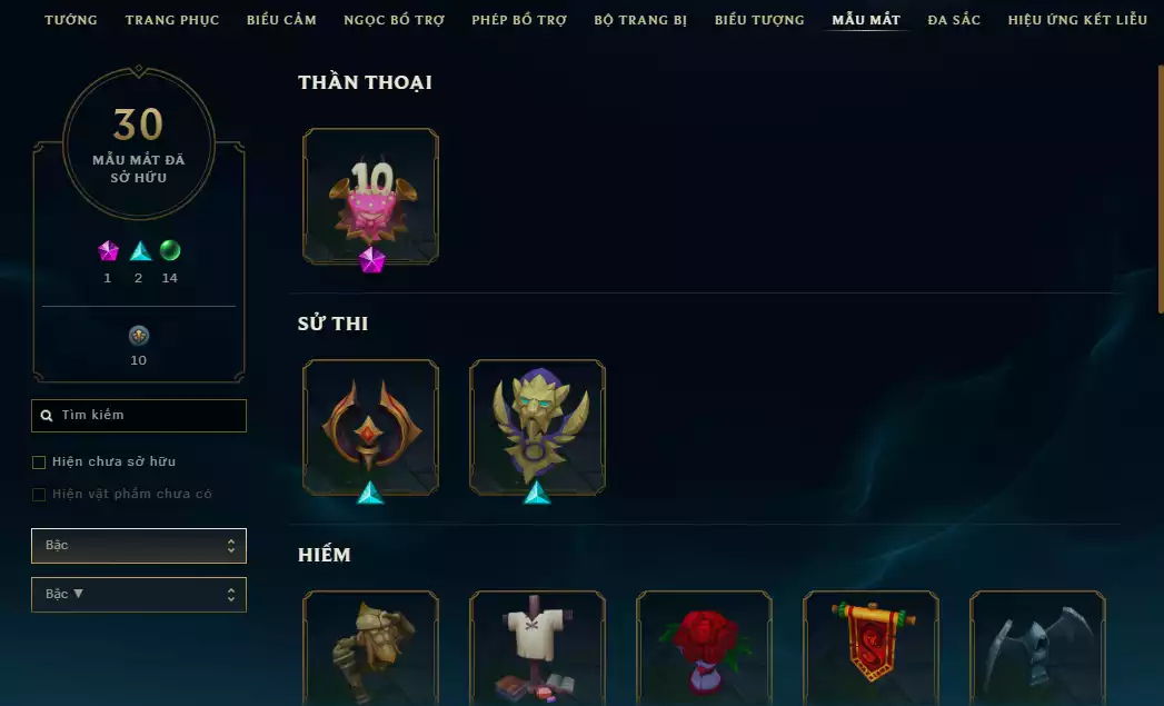 Ảnh (6 Hàng Hiệu) Main Yasuo - 9 Skin - 1 triệu659 Thông Thạo Yasuo - Khung Trang Phục - TFT Nhiều Pet