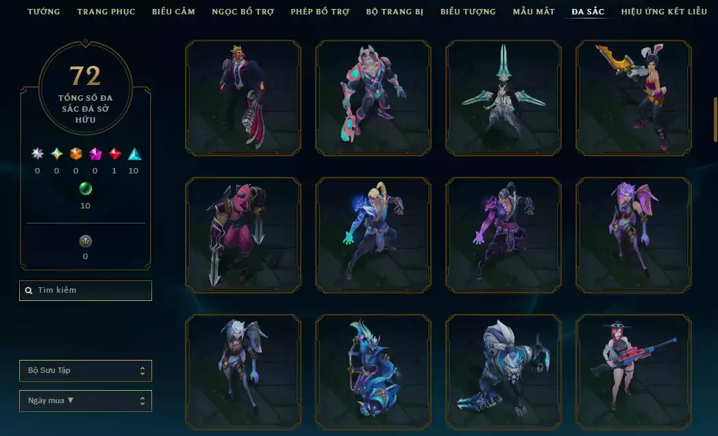 Ảnh (6 Hàng Hiệu) Main Yasuo - 9 Skin - 1 triệu659 Thông Thạo Yasuo - Khung Trang Phục - TFT Nhiều Pet