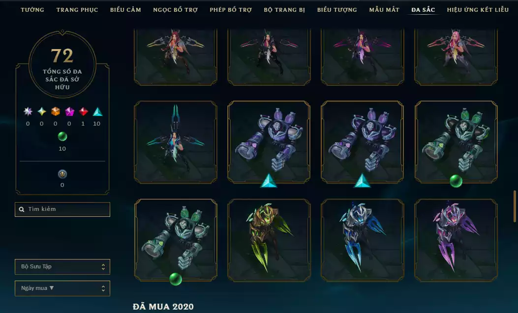Ảnh (6 Hàng Hiệu) Main Yasuo - 9 Skin - 1 triệu659 Thông Thạo Yasuo - Khung Trang Phục - TFT Nhiều Pet