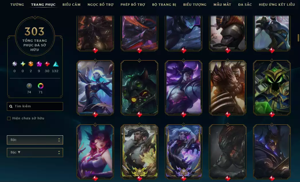 Ảnh (6 Hàng Hiệu) Main Yasuo - 9 Skin - 1 triệu659 Thông Thạo Yasuo - Khung Trang Phục - TFT Nhiều Pet