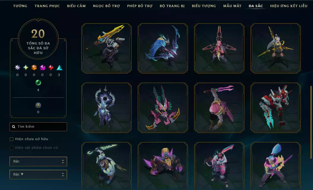 Ảnh ✨( 6 Hàng Hiệu )Main Riven - 11 Trang Phục - Rank ELO Cao - Nhiều Trang Phục Hot