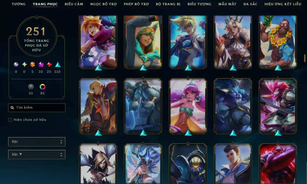 Ảnh ⚡Main Yasuo - 3 Hàng Hiệu ( 5 Tối Thượng - Nhiều Skin Công Nghệ Hot - Vayne Trỗi Dậy - Ashe Tinh Thể Pha Lê ...)-  TFT 2 Chưởng Lực Tím