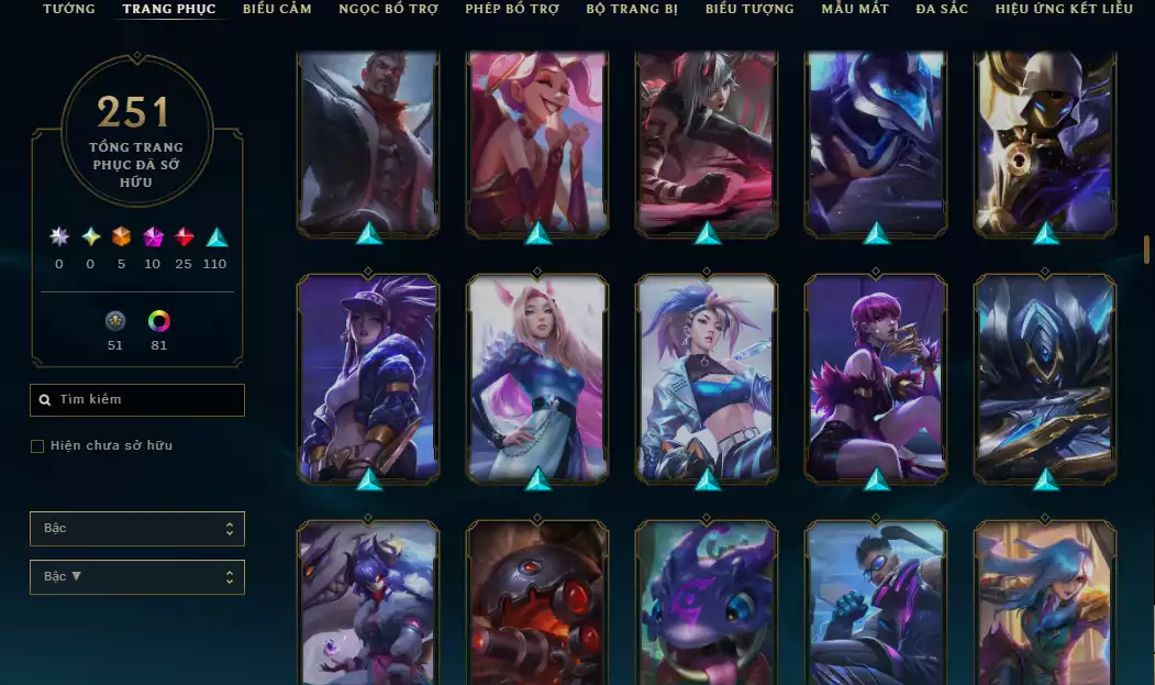 Ảnh ⚡Main Yasuo - 3 Hàng Hiệu ( 5 Tối Thượng - Nhiều Skin Công Nghệ Hot - Vayne Trỗi Dậy - Ashe Tinh Thể Pha Lê ...)-  TFT 2 Chưởng Lực Tím