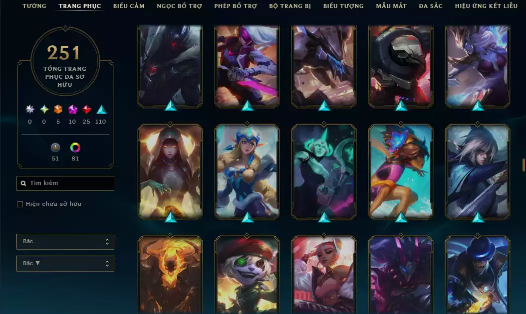 Ảnh ⚡Main Yasuo - 3 Hàng Hiệu ( 5 Tối Thượng - Nhiều Skin Công Nghệ Hot - Vayne Trỗi Dậy - Ashe Tinh Thể Pha Lê ...)-  TFT 2 Chưởng Lực Tím