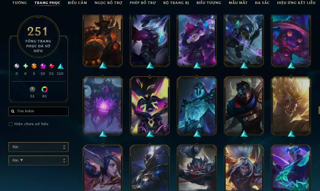 Ảnh ⚡Main Yasuo - 3 Hàng Hiệu ( 5 Tối Thượng - Nhiều Skin Công Nghệ Hot - Vayne Trỗi Dậy - Ashe Tinh Thể Pha Lê ...)-  TFT 2 Chưởng Lực Tím