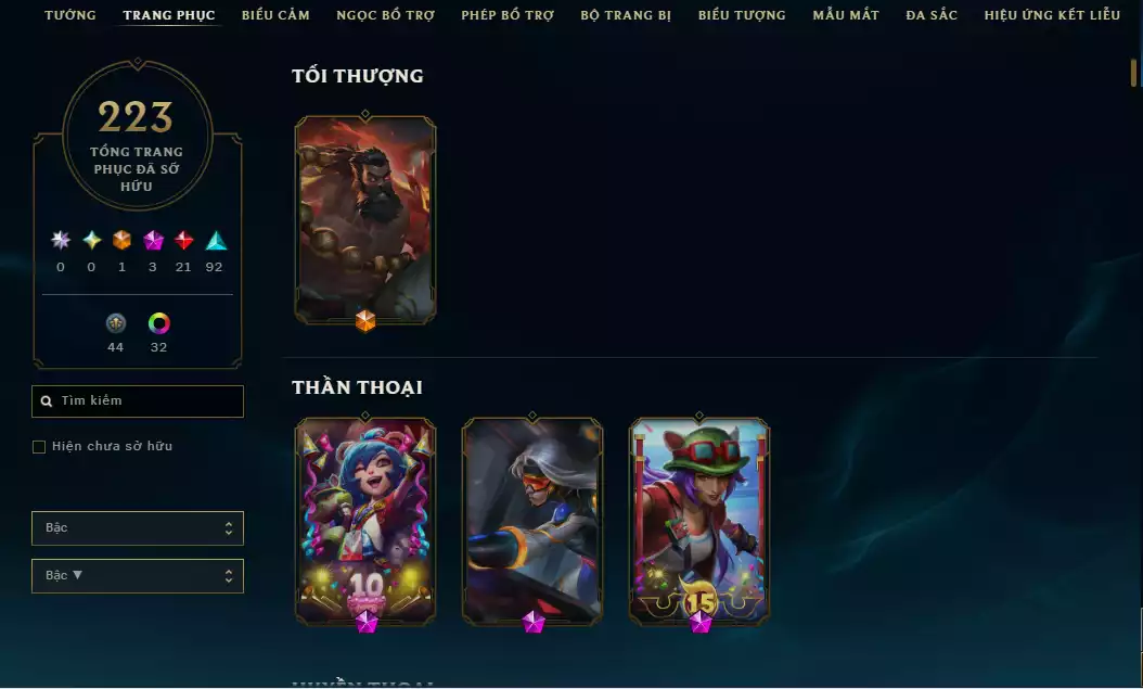 Ảnh ( Đã Góp )☄️Main ADC ( Nhiều Skin Hot Udyr Tứ Linh - Darius Lang Vương - Nhiều Skin ADC...)