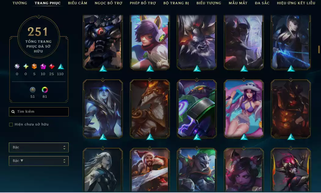 Ảnh ⚡Main Yasuo - 3 Hàng Hiệu ( 5 Tối Thượng - Nhiều Skin Công Nghệ Hot - Vayne Trỗi Dậy - Ashe Tinh Thể Pha Lê ...)-  TFT 2 Chưởng Lực Tím