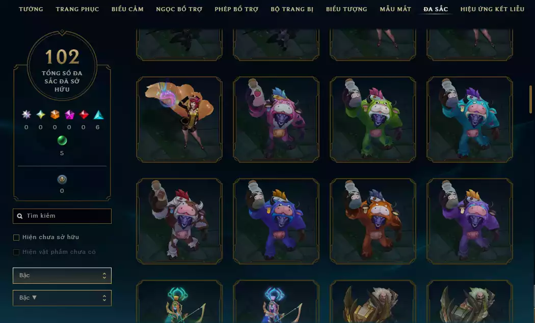 Ảnh 🔥 2 Hàng Hiệu ( Catlyn ) - 4 Trang Phục Tối Thượng - ( Nhiều Skin Hot  Yasuo Ma Kiếm ,Arcane Ekko , DRX Maokai...)