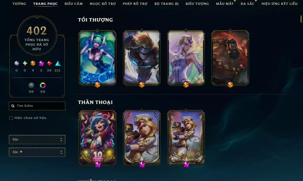 Ảnh 🔥 2 Hàng Hiệu ( Catlyn ) - 4 Trang Phục Tối Thượng - ( Nhiều Skin Hot  Yasuo Ma Kiếm ,Arcane Ekko , DRX Maokai...)