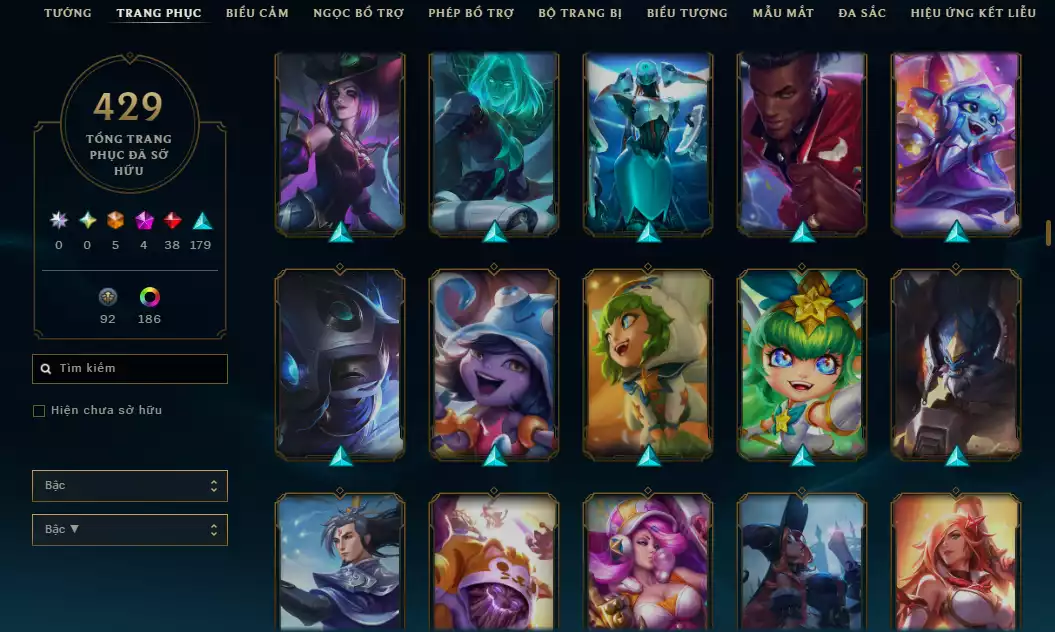 Ảnh 🌧️5 Trang Phục Tối Thượng + 3 Công Nghệ - 4 Biểu Cảm Thách Đấu/ Biểu Tượng - Nhiều Skin Đẹp+ 186 Đa Sắc