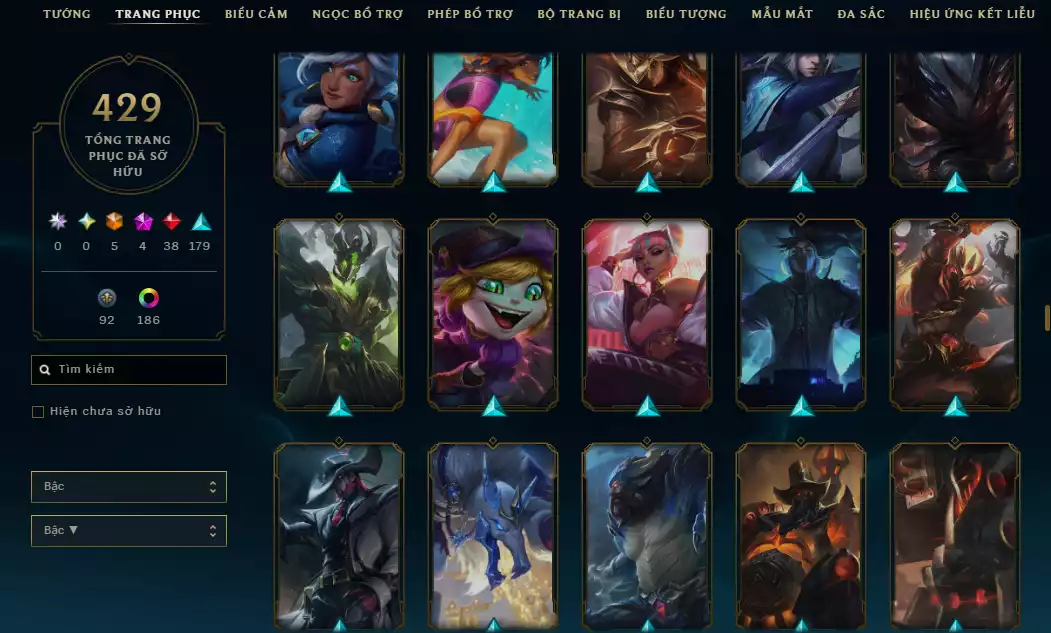 Ảnh 🌧️5 Trang Phục Tối Thượng + 3 Công Nghệ - 4 Biểu Cảm Thách Đấu/ Biểu Tượng - Nhiều Skin Đẹp+ 186 Đa Sắc