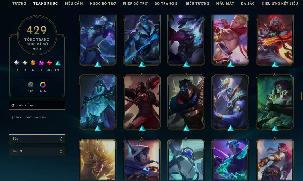 Ảnh 🌧️5 Trang Phục Tối Thượng + 3 Công Nghệ - 4 Biểu Cảm Thách Đấu/ Biểu Tượng - Nhiều Skin Đẹp+ 186 Đa Sắc