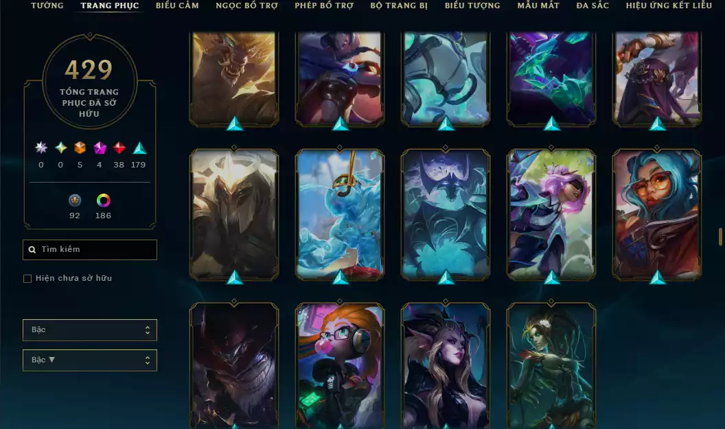 Ảnh 🌧️5 Trang Phục Tối Thượng + 3 Công Nghệ - 4 Biểu Cảm Thách Đấu/ Biểu Tượng - Nhiều Skin Đẹp+ 186 Đa Sắc