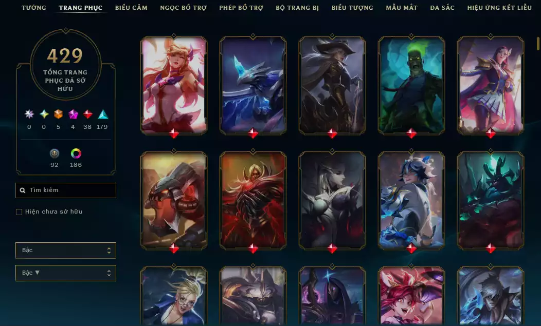 Ảnh 🌧️5 Trang Phục Tối Thượng + 3 Công Nghệ - 4 Biểu Cảm Thách Đấu/ Biểu Tượng - Nhiều Skin Đẹp+ 186 Đa Sắc