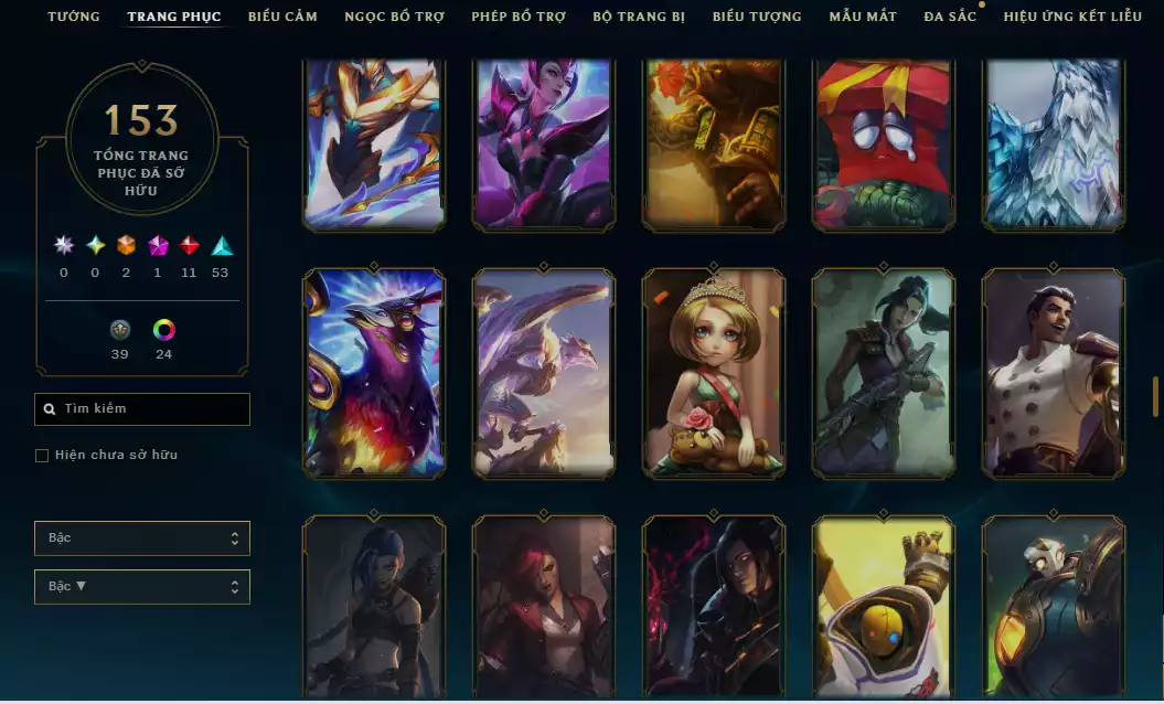 Ảnh 💬Unrank - Main LeeSin ( Nhiều Skin Nổi Bật : Brand Thây ma , Kayn Tử Thần Không Gian,Leesin Tuyệt Vô Thần , Katarina Nữ Thần Chiến Binh...)