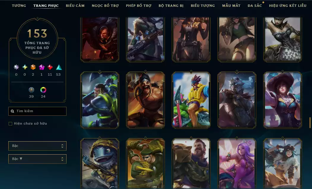 Ảnh 💬Unrank - Main LeeSin ( Nhiều Skin Nổi Bật : Brand Thây ma , Kayn Tử Thần Không Gian,Leesin Tuyệt Vô Thần , Katarina Nữ Thần Chiến Binh...)