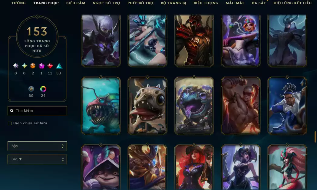 Ảnh 💬Unrank - Main LeeSin ( Nhiều Skin Nổi Bật : Brand Thây ma , Kayn Tử Thần Không Gian,Leesin Tuyệt Vô Thần , Katarina Nữ Thần Chiến Binh...)