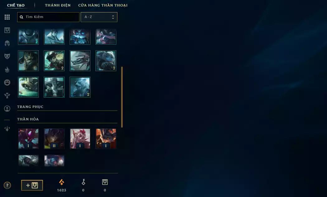 Ảnh 💬Unrank - Main LeeSin ( Nhiều Skin Nổi Bật : Brand Thây ma , Kayn Tử Thần Không Gian,Leesin Tuyệt Vô Thần , Katarina Nữ Thần Chiến Binh...)