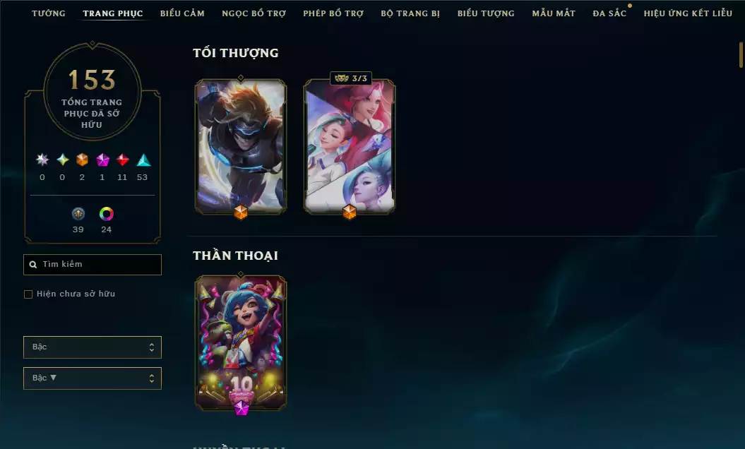 Ảnh 💬Unrank - Main LeeSin ( Nhiều Skin Nổi Bật : Brand Thây ma , Kayn Tử Thần Không Gian,Leesin Tuyệt Vô Thần , Katarina Nữ Thần Chiến Binh...)