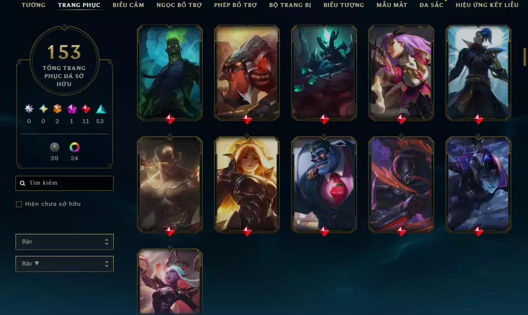 Ảnh 💬Unrank - Main LeeSin ( Nhiều Skin Nổi Bật : Brand Thây ma , Kayn Tử Thần Không Gian,Leesin Tuyệt Vô Thần , Katarina Nữ Thần Chiến Binh...)