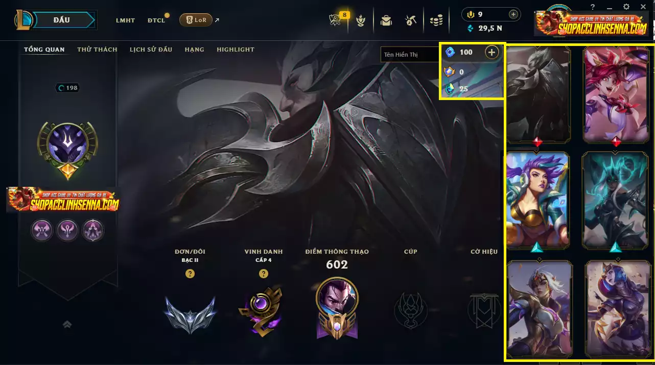 ✨Darius Lang Vương , Jinx Vệ Binh Tinh Tú , Khung Yasuo Siêu Phẩm ,Zed Siêu Phẩm...