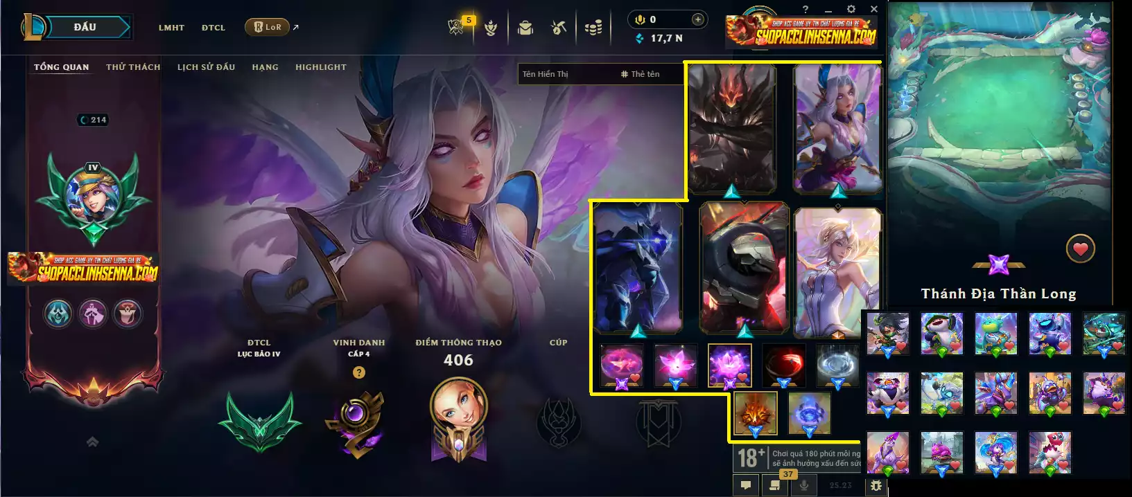 ❄Lux Thập Đại Nguyên Tố - Kayle Mộc Chi Ngự Vệ - Siêu Phẩm Jax , Zed - TFT Sàn Tím Thánh Địa Thần Long , Akali Chibi , 2 Chưởng Lực Tím ....Nhiều Pet Sàn Đấu Cổng Dịch Chuyển