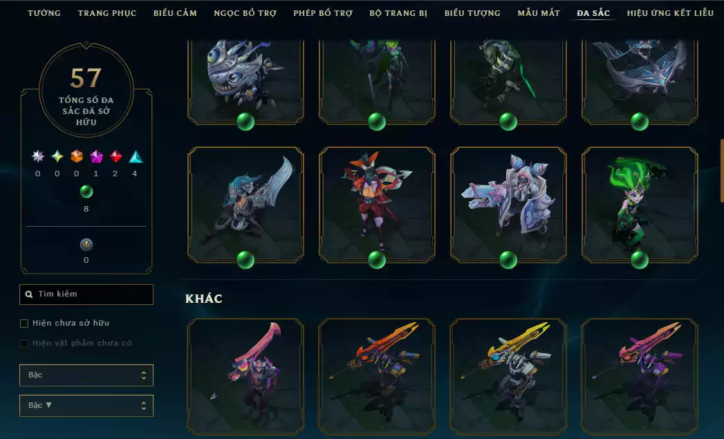 Ảnh 🔥10 Hàng Hiệu - ( Jinx , Diana , Kaisa , Sett , Soraka,Teemo,Vayne,Zoe ) -Main ADC Nhiều Skin Đẹp