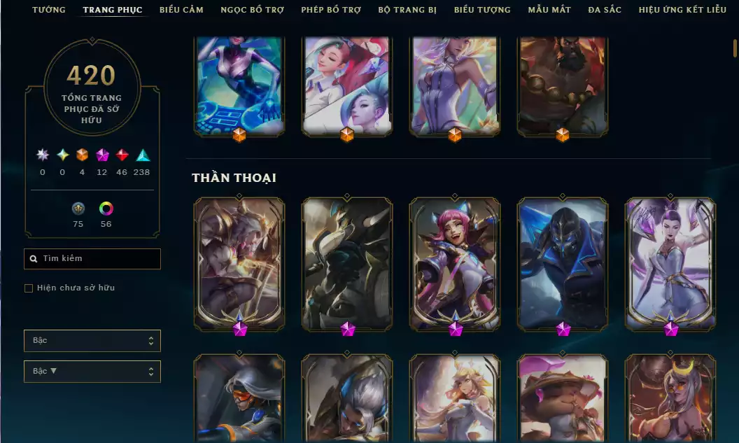 Ảnh 🔥10 Hàng Hiệu - ( Jinx , Diana , Kaisa , Sett , Soraka,Teemo,Vayne,Zoe ) -Main ADC Nhiều Skin Đẹp