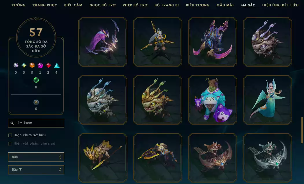 Ảnh 🔥10 Hàng Hiệu - ( Jinx , Diana , Kaisa , Sett , Soraka,Teemo,Vayne,Zoe ) -Main ADC Nhiều Skin Đẹp