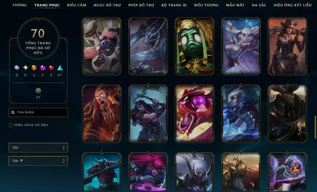 Ảnh 👊Main Top Nhiều Skin Hot :( Sett Song Hồn Hoang Thú , Lux Thập Đại Nguyên Tố , Siêu Phẩm : Moderkaiser....)