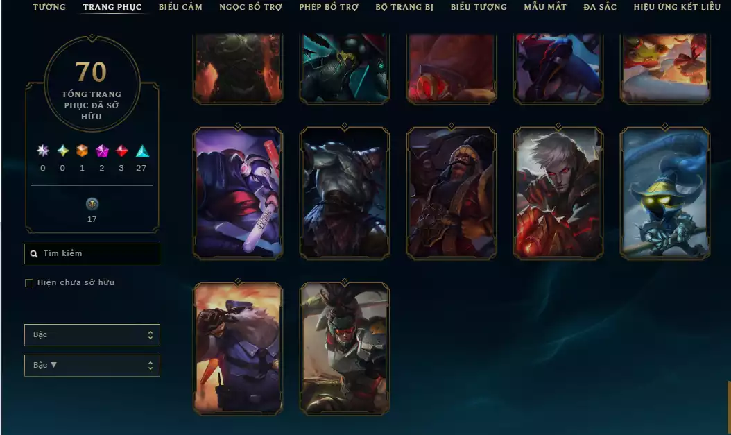 Ảnh 👊Main Top Nhiều Skin Hot :( Sett Song Hồn Hoang Thú , Lux Thập Đại Nguyên Tố , Siêu Phẩm : Moderkaiser....)