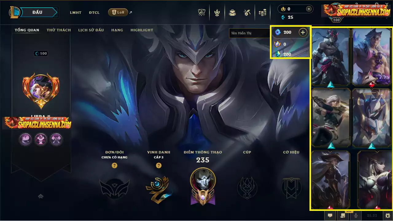 ( Đã Góp )💬Unrank - DJ Sona,Yasuo Chân Long Kiếm,Sett Song Hồn Hoang Thú,J4 Chung Kết Thế Giới ...