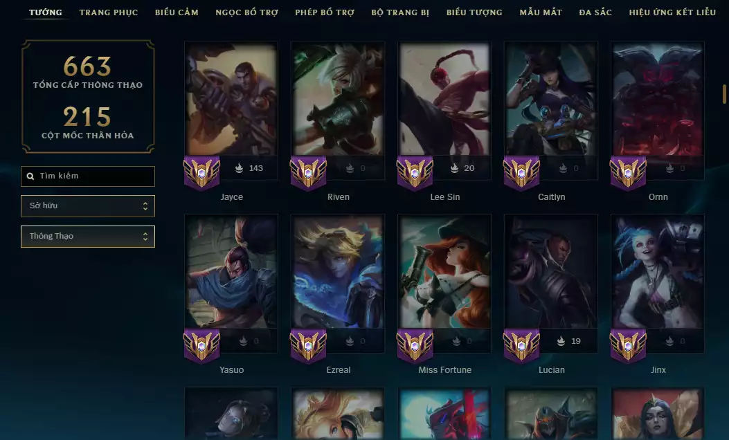 Ảnh ✨Main Top Jayce 420k Thông Thạo + Nhiều Skin Jayce + TOP ( T1 Jayce + Kháng Chiến + Học Viện + Arcane ) - TFT Yunara Tím + Sàn Tím