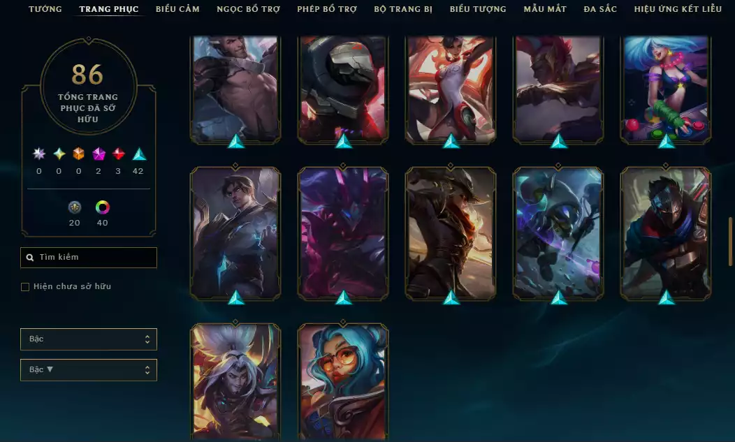 Ảnh ✨Main Top Jayce 420k Thông Thạo + Nhiều Skin Jayce + TOP ( T1 Jayce + Kháng Chiến + Học Viện + Arcane ) - TFT Yunara Tím + Sàn Tím