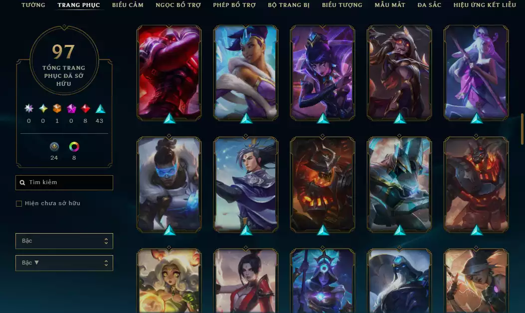 Ảnh 💬Unrank - Thông Thạo Mid - ( Nhiều Skin Nổi Bật : Ezreal Vũ Khí TT , Diana Nữ Chúa Tuyết,Irelia Thần Thoại , Garen Sư Vương,Yone Mặc Ảnh Quỷ Diện ...)