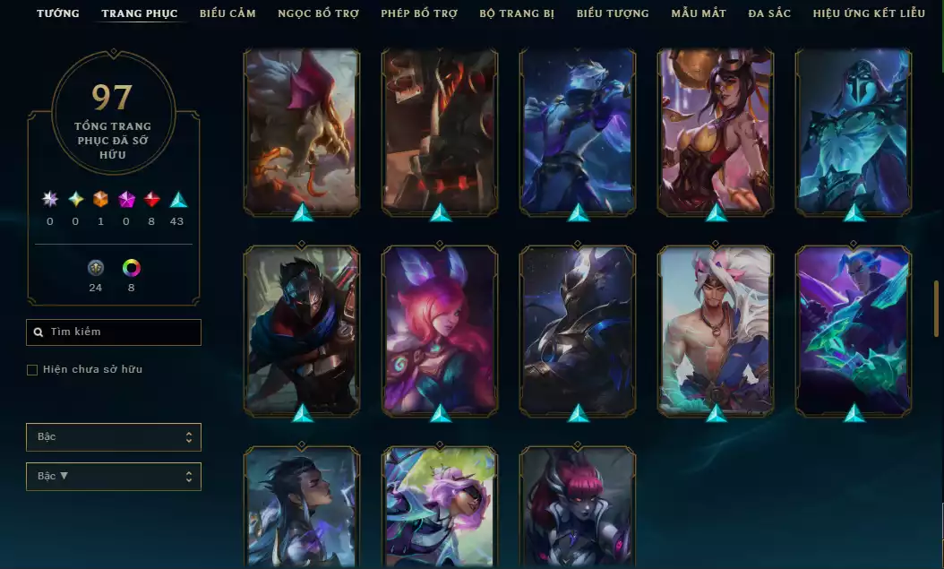 Ảnh 💬Unrank - Thông Thạo Mid - ( Nhiều Skin Nổi Bật : Ezreal Vũ Khí TT , Diana Nữ Chúa Tuyết,Irelia Thần Thoại , Garen Sư Vương,Yone Mặc Ảnh Quỷ Diện ...)