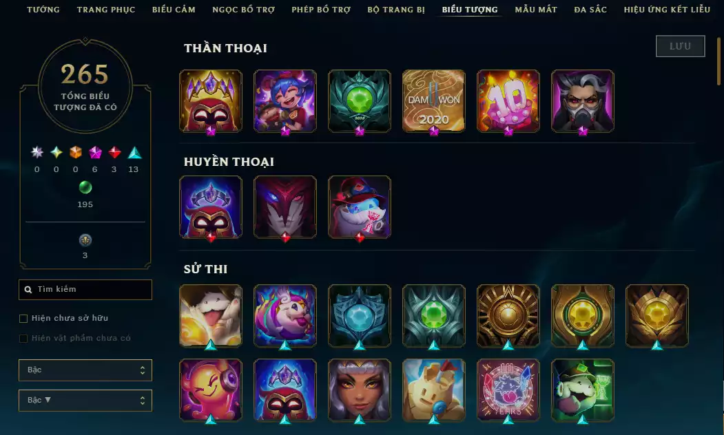 Ảnh Acc Liên Minh Huyền Thoại